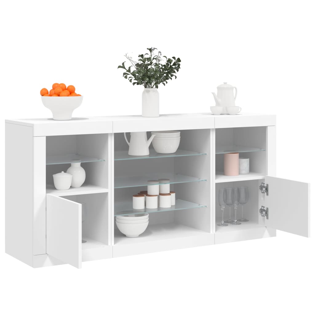 Skænk Med Led-Lys 142,5X37X67 Cm
