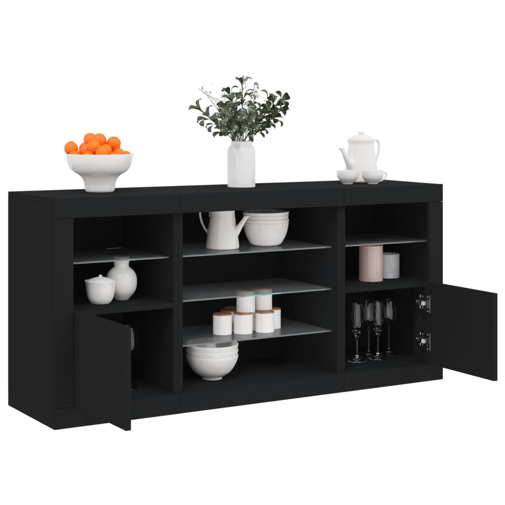 Skænk Med Led-Lys 142,5X37X67 Cm