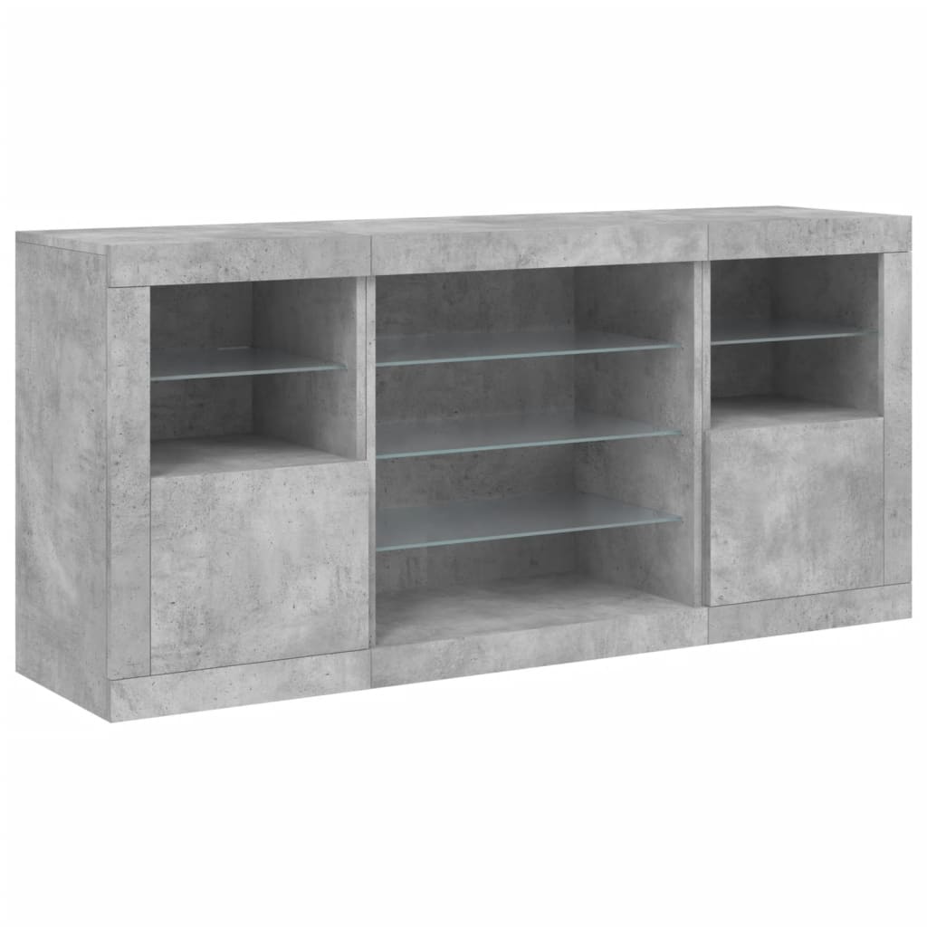 Skænk Med Led-Lys 142,5X37X67 Cm