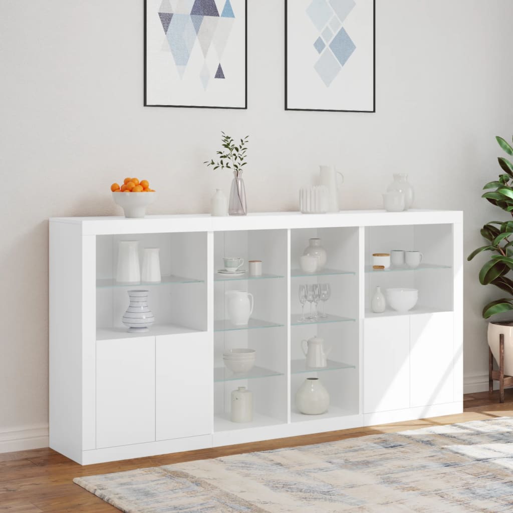Skænk Med Led-lys 202x37x100 Cm - Billede 4