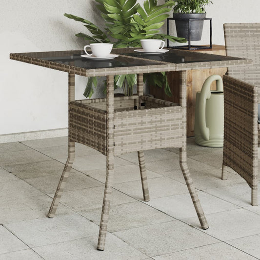 Havebord Med Top 80X80X75 Cm Polyrattan