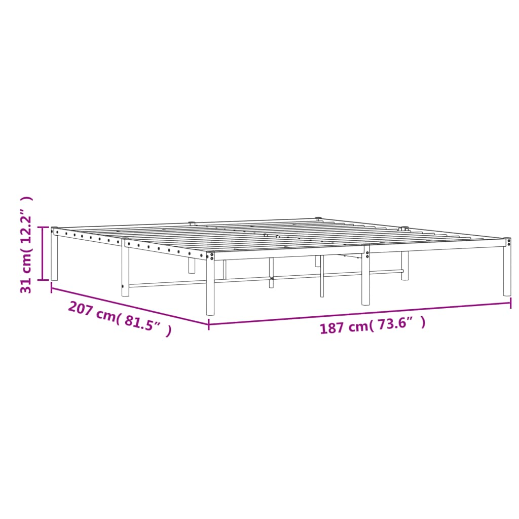 Sengeramme 180x200 Cm Metal - Billede 9