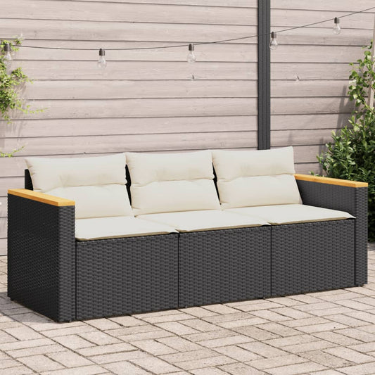3-Personers Havesofa Med Hynder Polyrattan