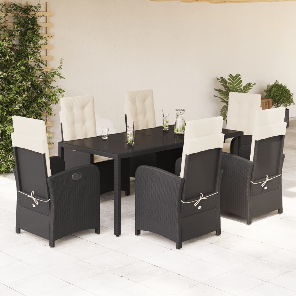 Spisebordssæt Til Haven 7 Dele Med Hynder Polyrattan - Variant 3212200