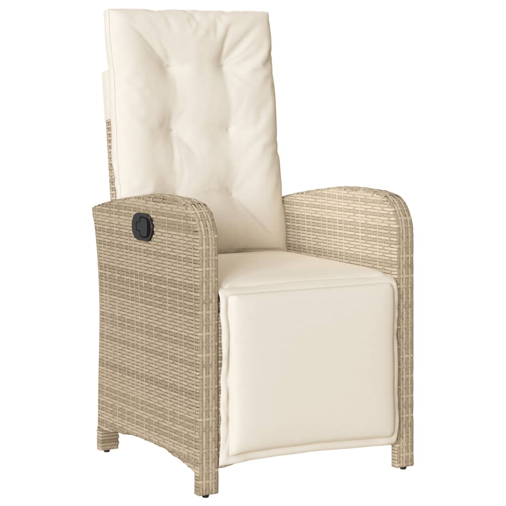 Bistrosæt til Haven 3 Dele med Hynder Polyrattan Beige - billede 3