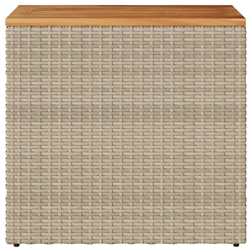 Havebord Med Trætop 58X27,5X55 Cm Polyrattan