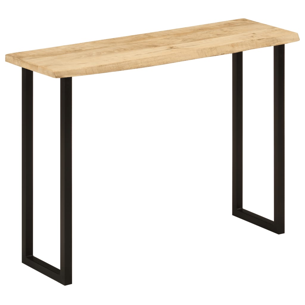 Konsolbord Med Naturlig Kant 105x33x76 Cm Massivt Mangotræ - Billede 9