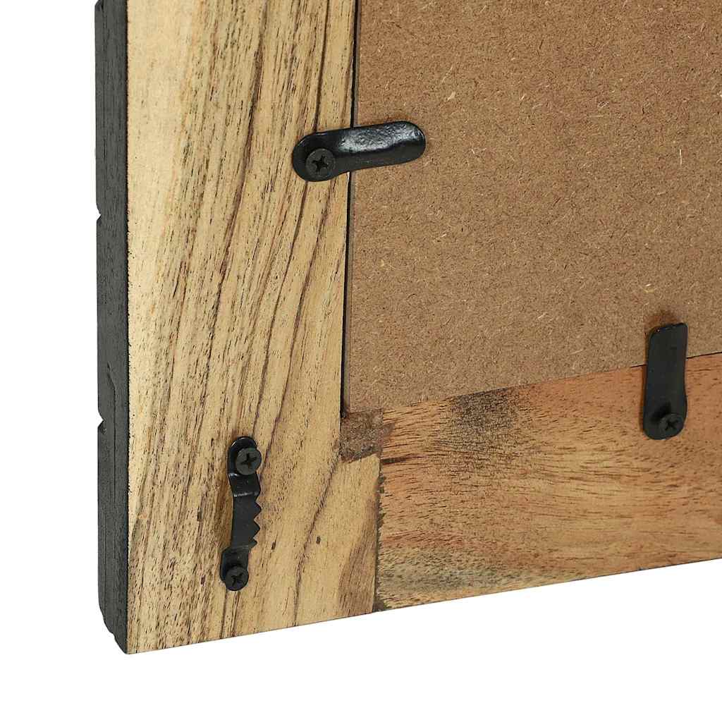 Spejl Med Spejl Sort Og Brunt 50 X 2 X 50 Cm Massivt Træ Akacie - Billede 9