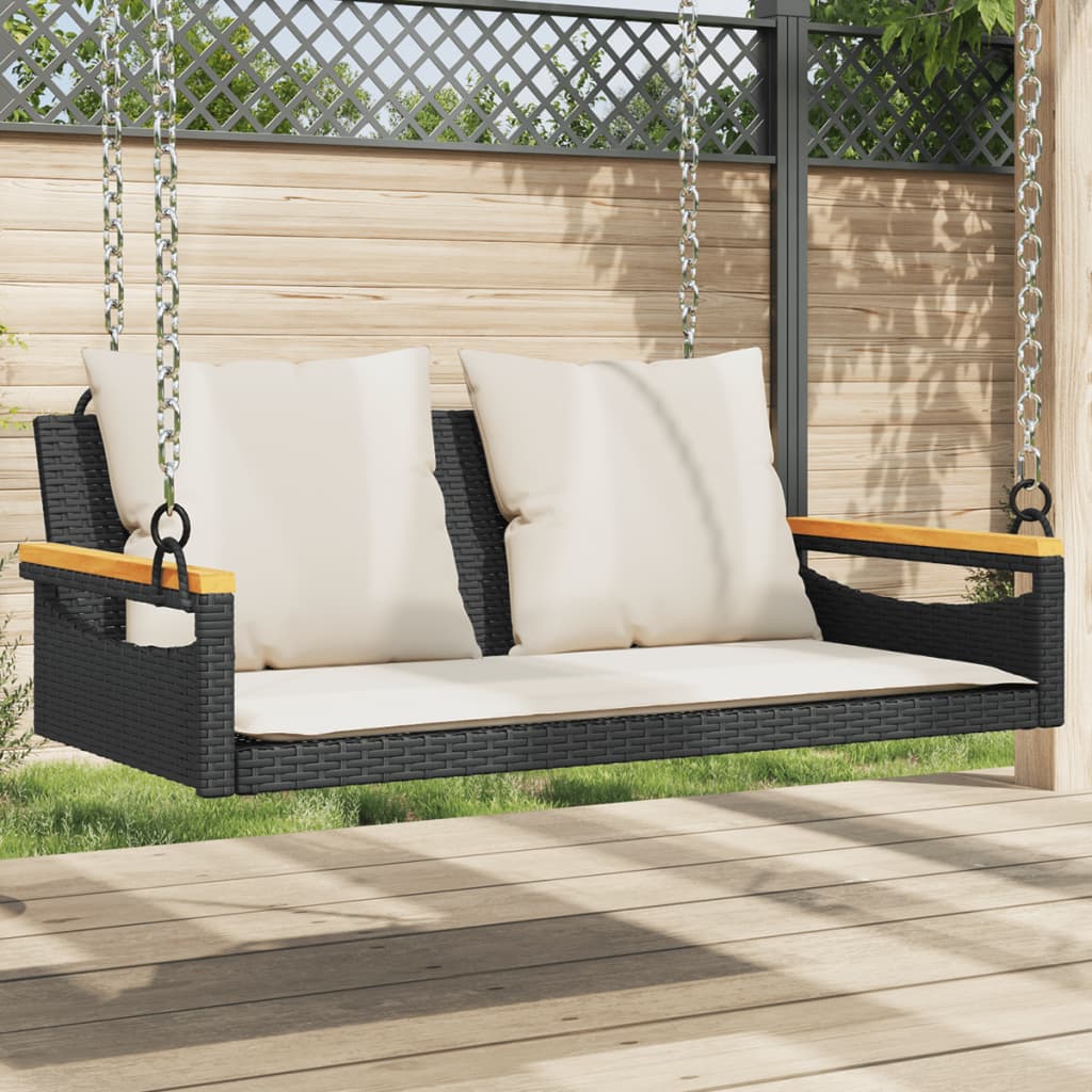 Gyngebænk Med Hynder Polyrattan - Variant 368146
