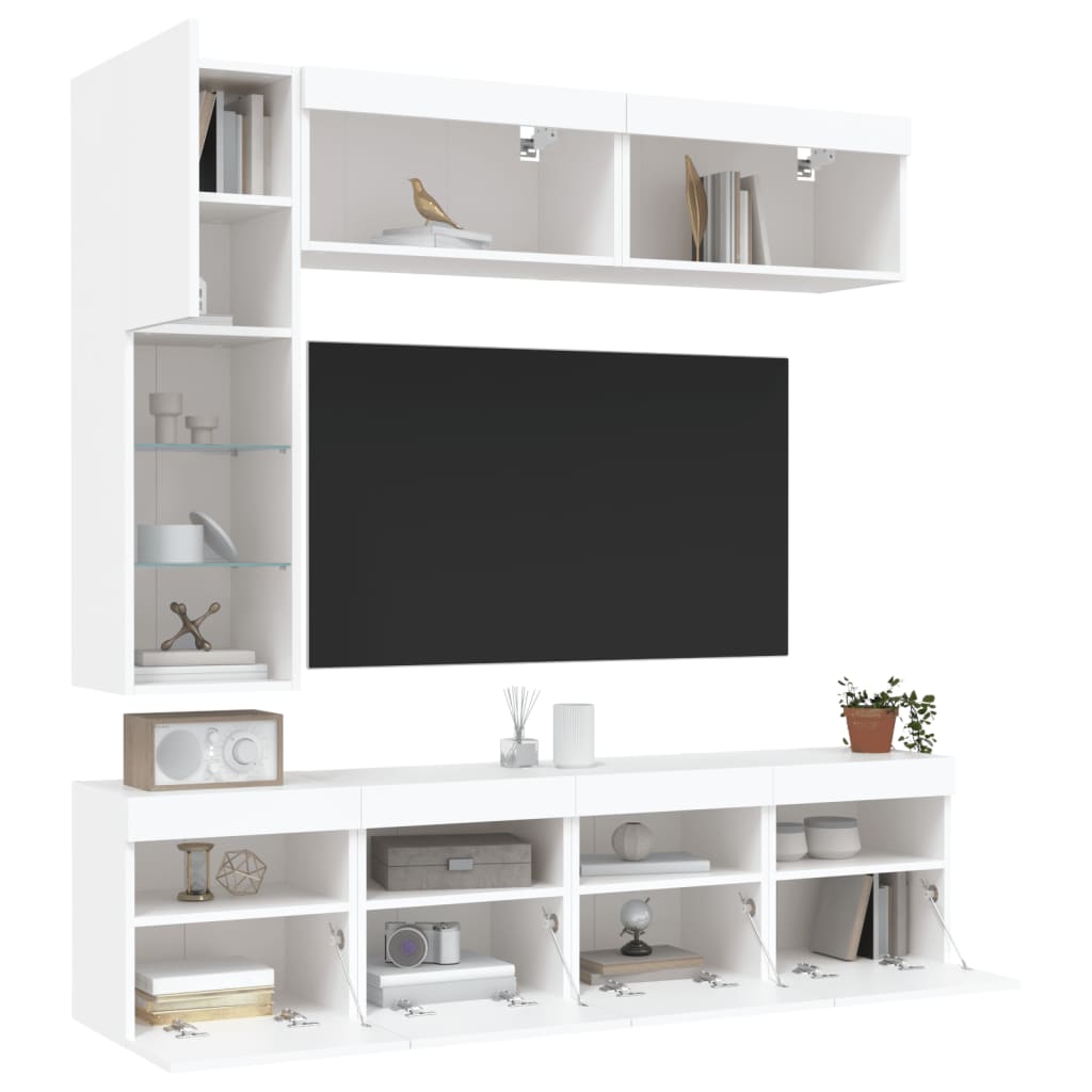 Væghængt Tv-møbel Med Led-lys - Billede 5