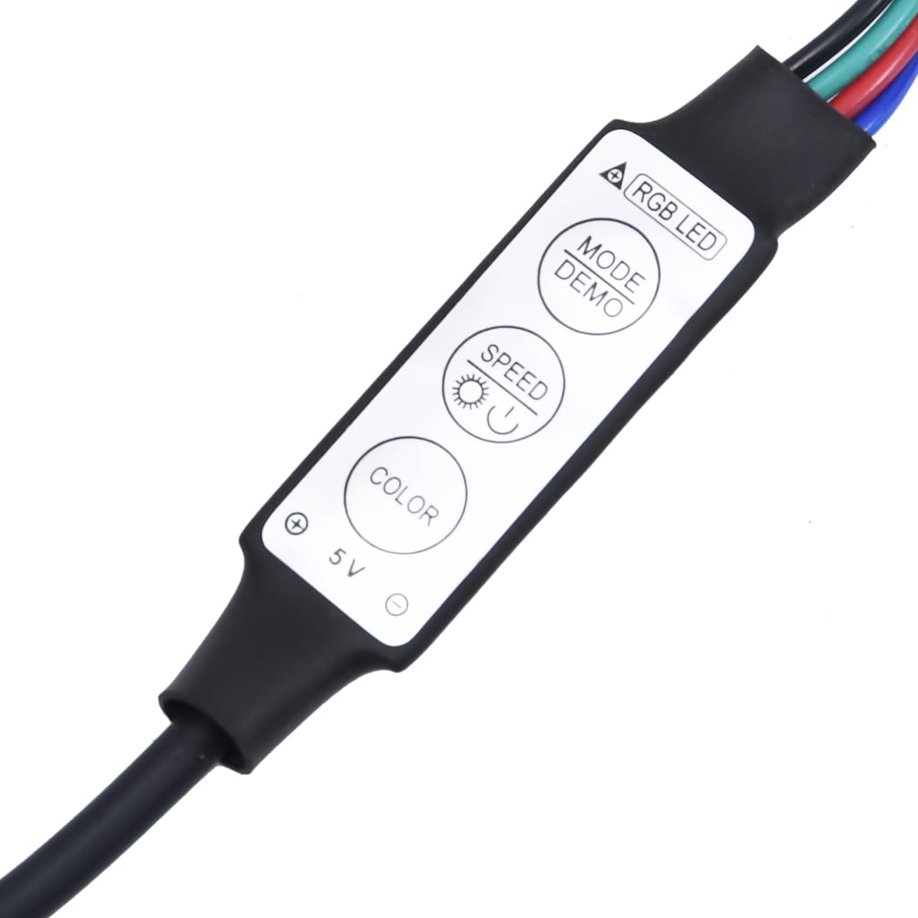 Væghængt Tv-møbel 7 Dele Med Led-lys Sonoma-eg - Billede 13