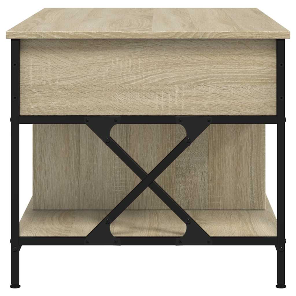Sofabord 100x55x50 Cm Konstrueret Træ Og Metal - Billede 6