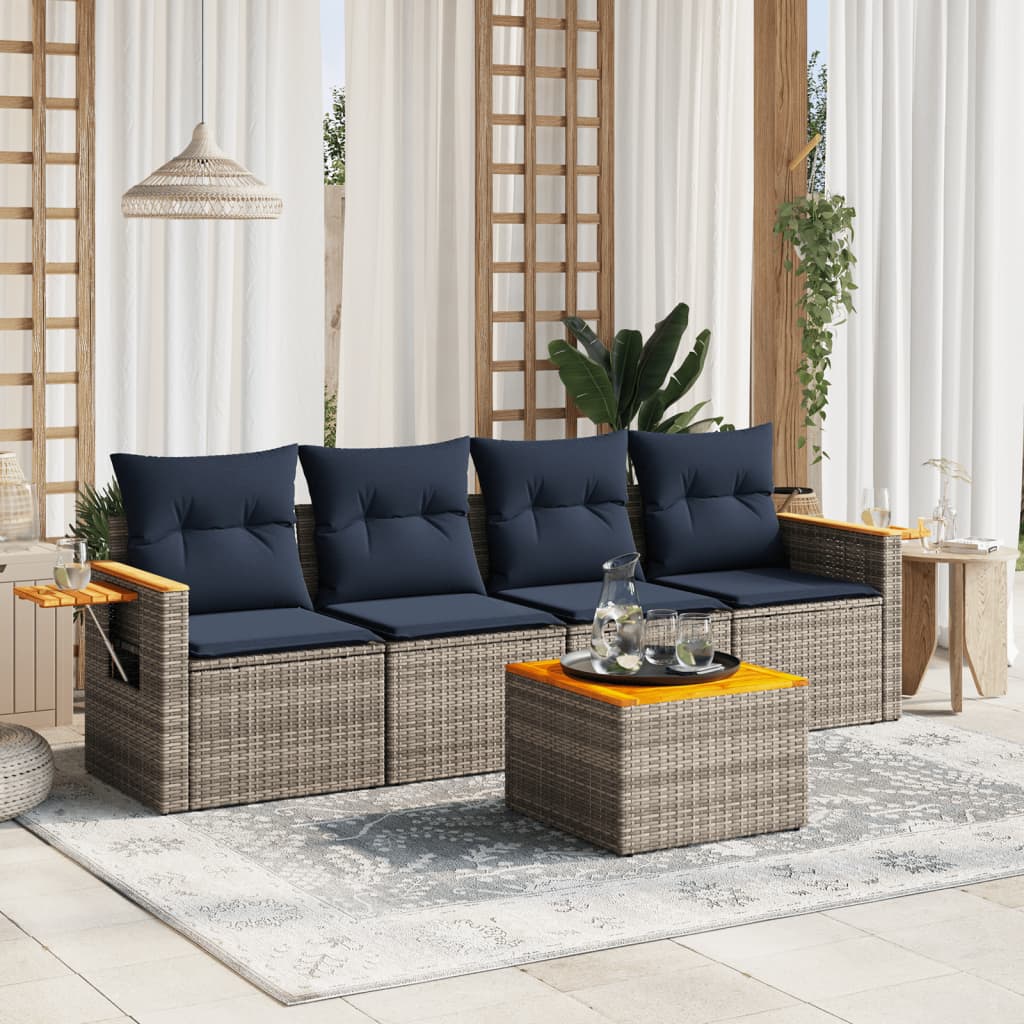 Sofasæt Til Haven 5 Dele Med Hynder Polyrattan