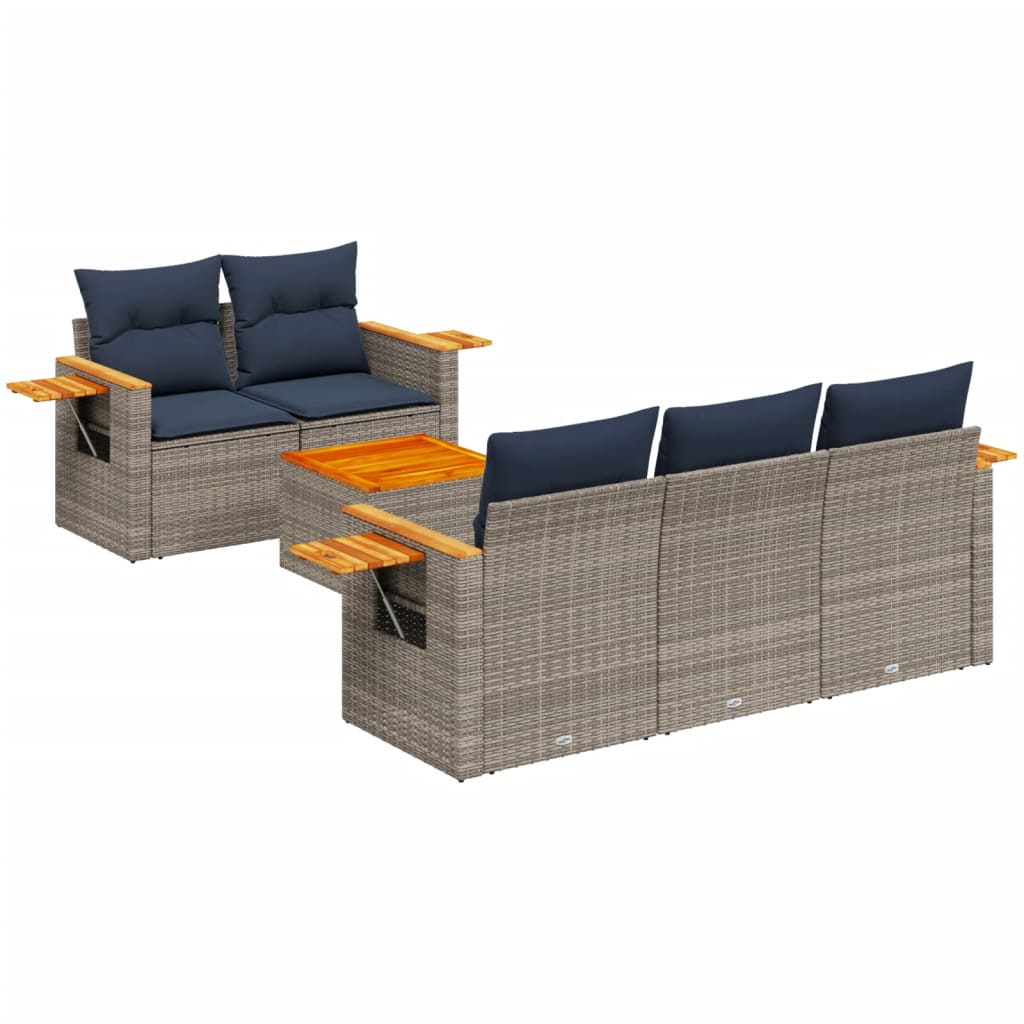 Sofasæt Til Haven 6 Dele Med Hynder Polyrattan