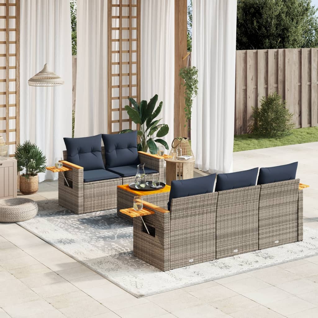 Sofasæt Til Haven 6 Dele Med Hynder Polyrattan