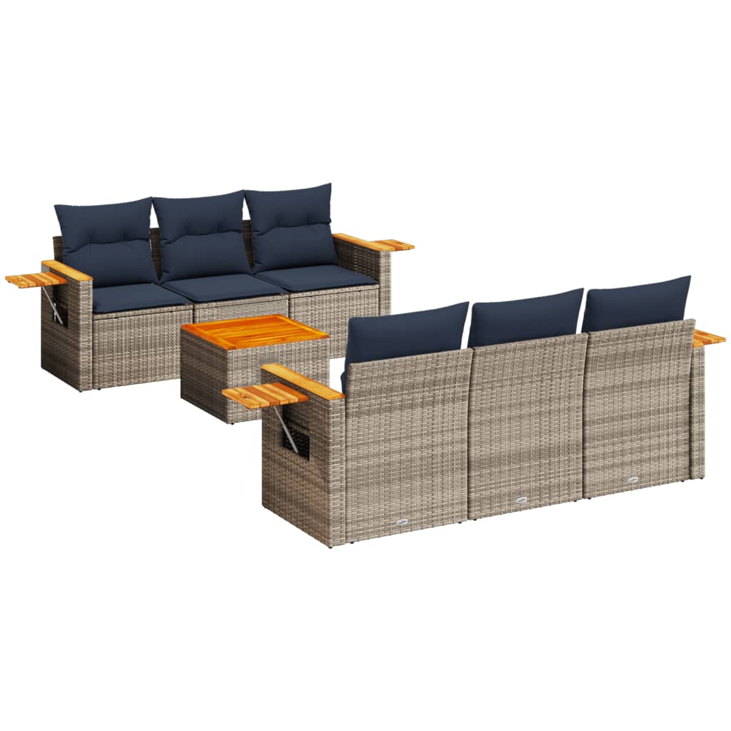 Sofasæt Til Haven 7 Dele Med Hynder Polyrattan