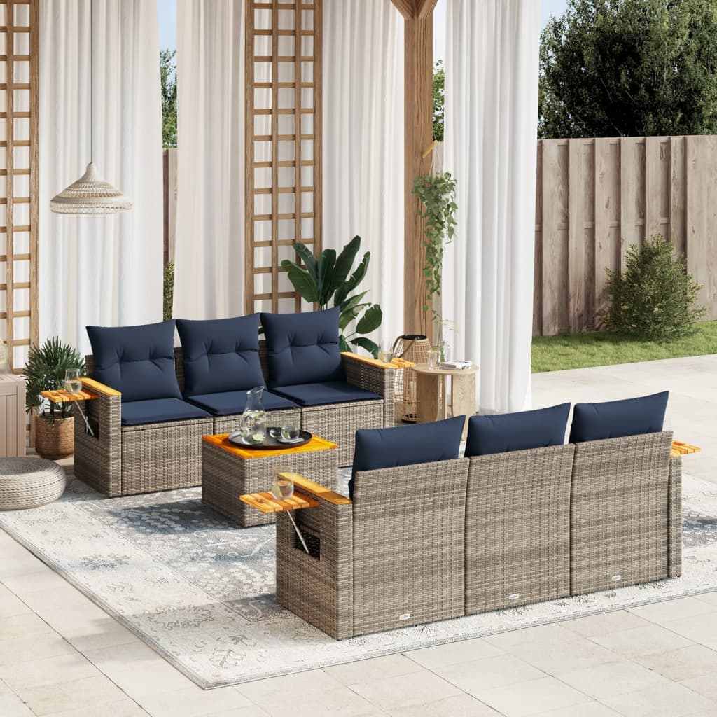 Sofasæt Til Haven 7 Dele Med Hynder Polyrattan