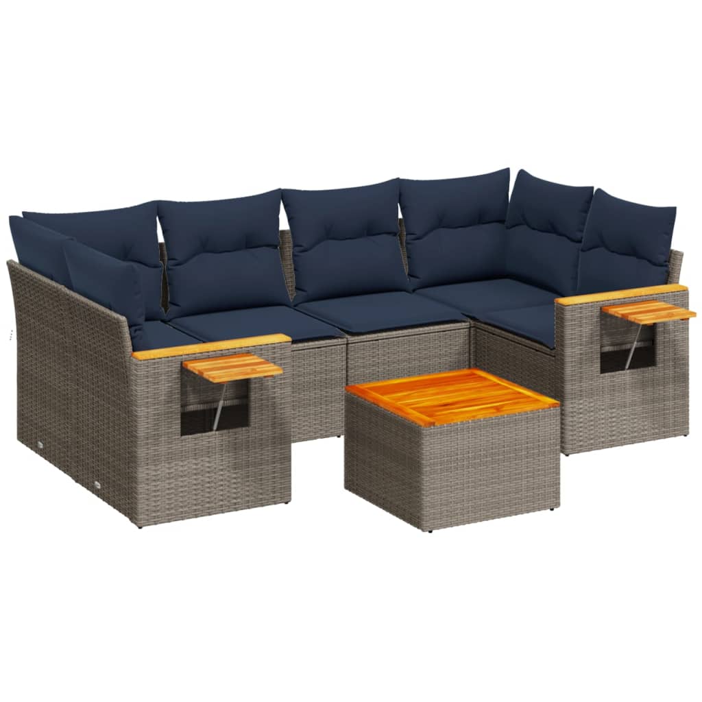 Sofasæt Til Haven 7 Dele Med Hynder Polyrattan
