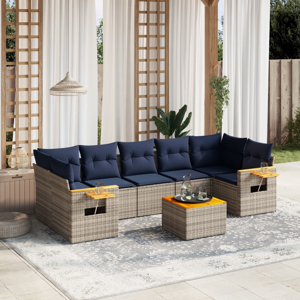 Sofasæt Til Haven 8 Dele Med Hynder Polyrattan