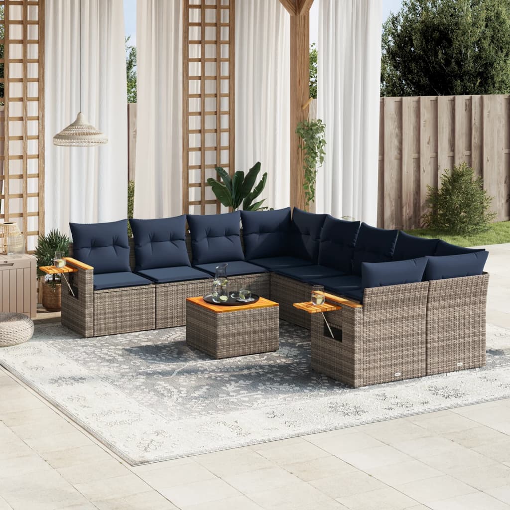 Sofasæt Til Haven 9 Dele Med Hynder Polyrattan