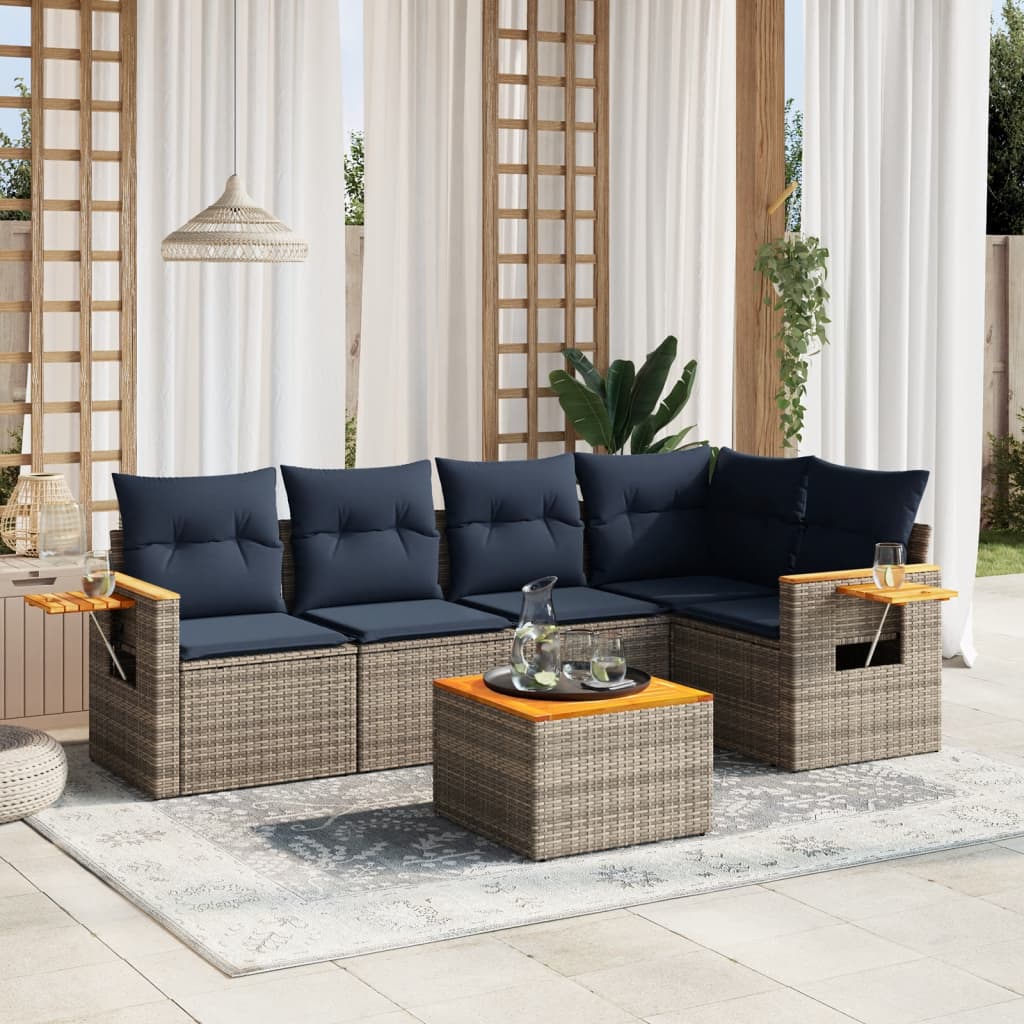 Sofasæt Til Haven 5 Dele Med Hynder Polyrattan
