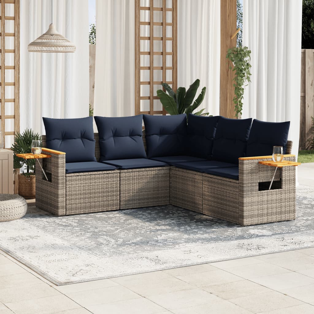 Sofasæt Til Haven 5 Dele Med Hynder Polyrattan