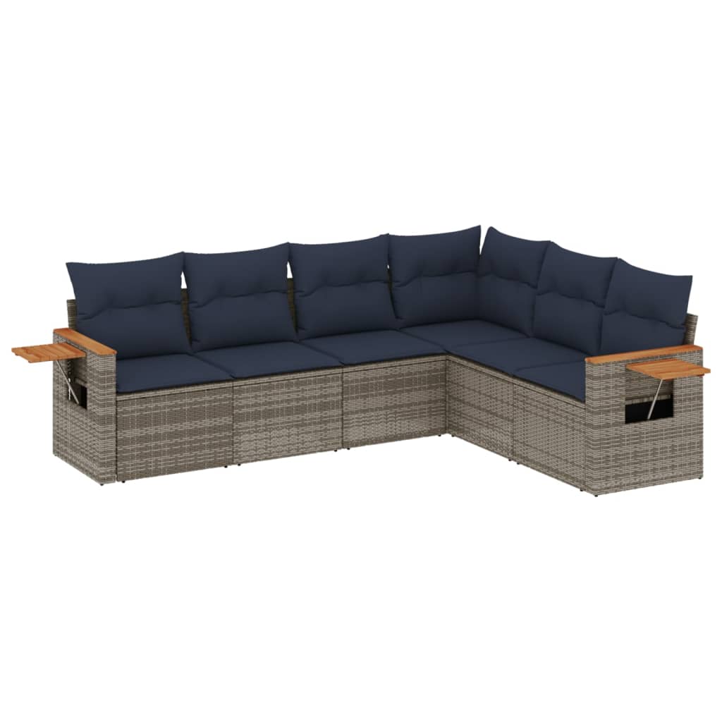 Sofasæt Til Haven 6 Dele Med Hynder Polyrattan