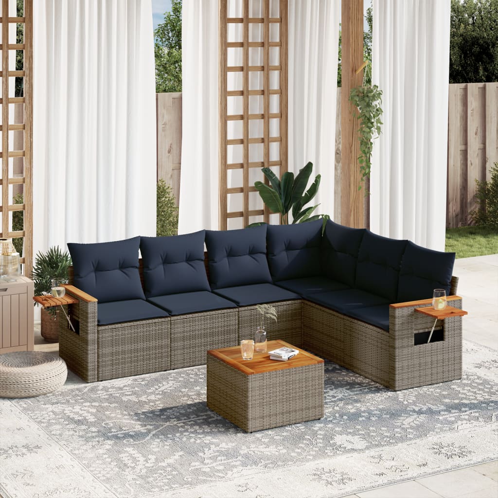 Sofasæt Til Haven 6 Dele Med Hynder Polyrattan