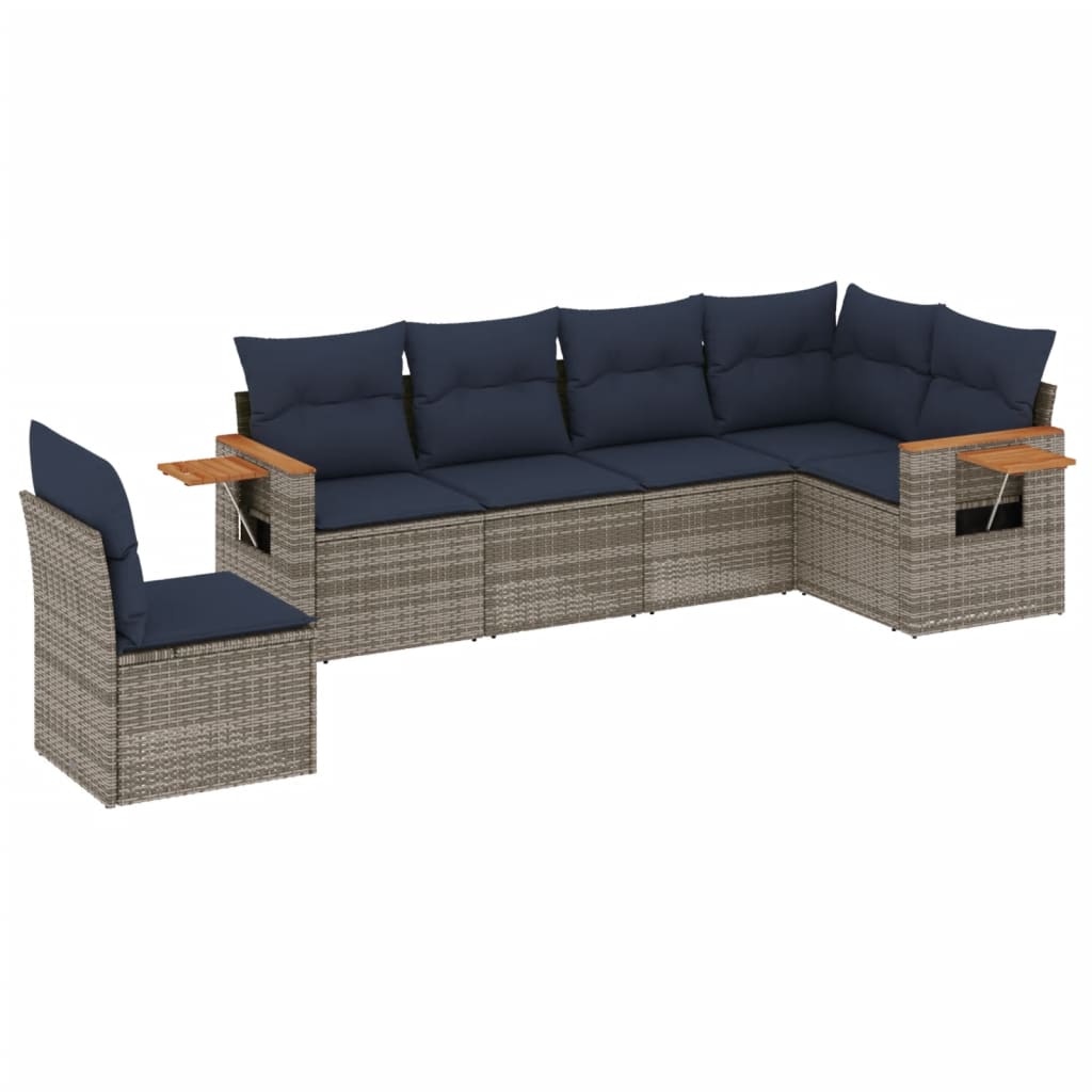 Sofasæt Til Haven 6 Dele Med Hynder Polyrattan