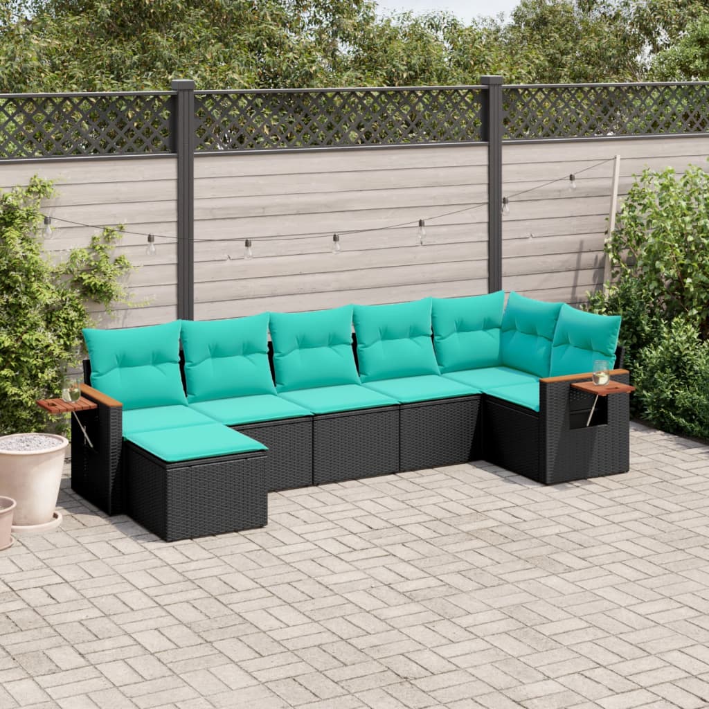 Sofasæt Til Haven 7 Dele Med Hynder Polyrattan