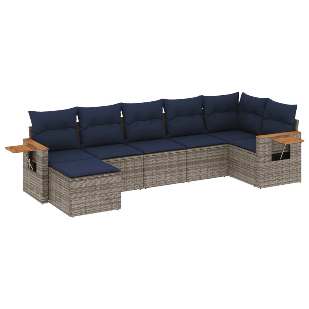 Sofasæt Til Haven 7 Dele Med Hynder Polyrattan