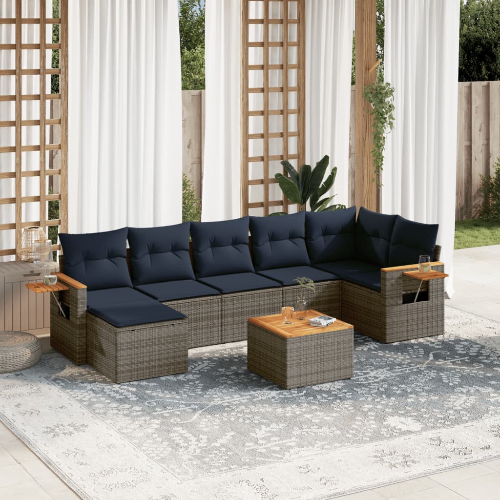 Sofasæt Til Haven 7 Dele Med Hynder Polyrattan