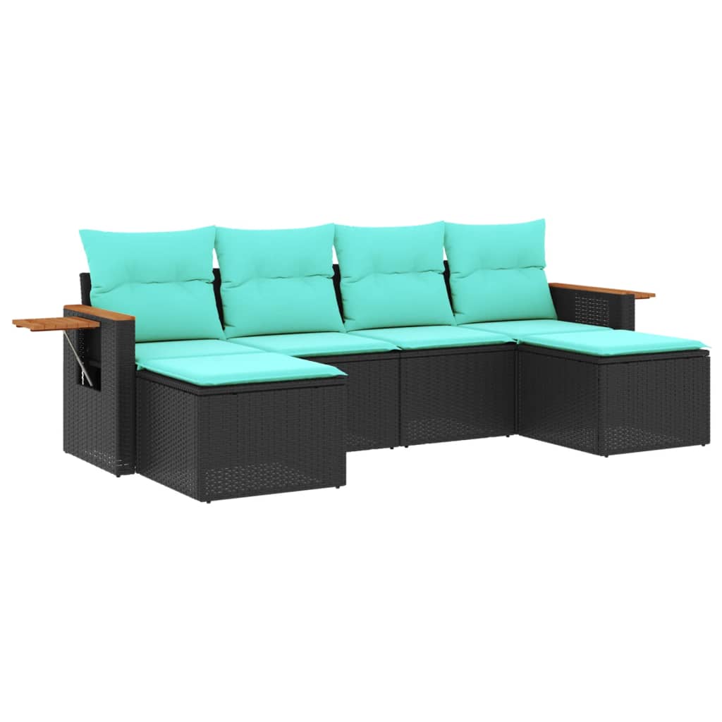 Sofasæt Til Haven 6 Dele Med Hynder Polyrattan