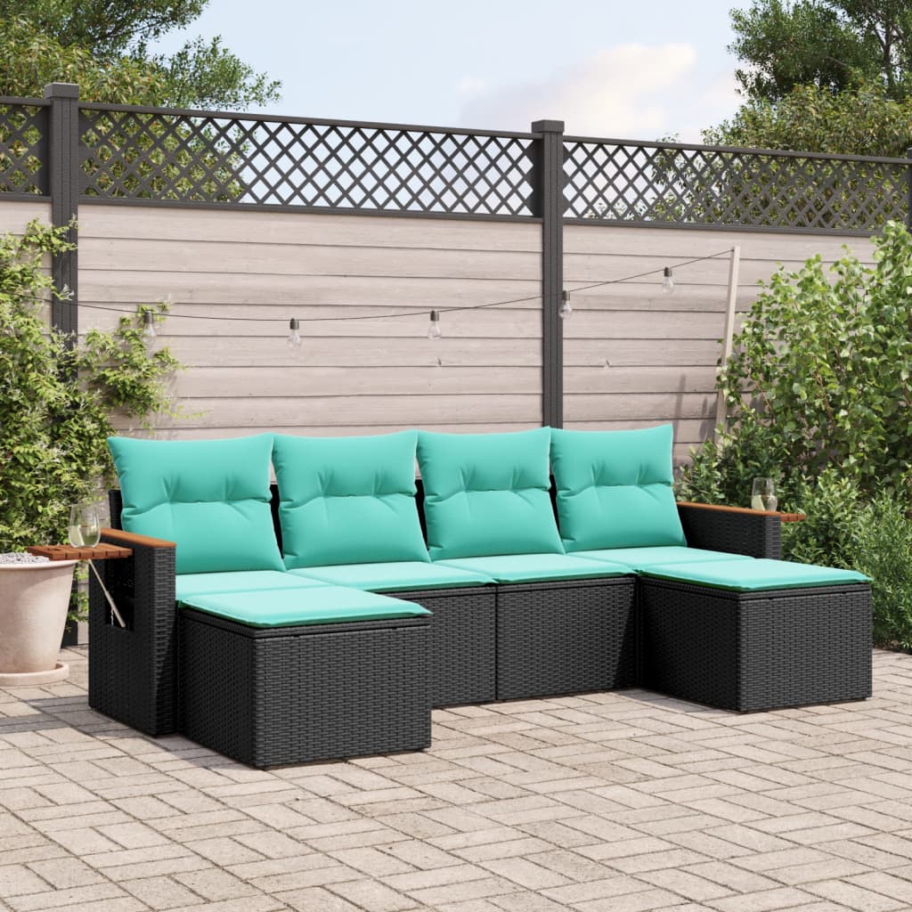 Sofasæt Til Haven 6 Dele Med Hynder Polyrattan