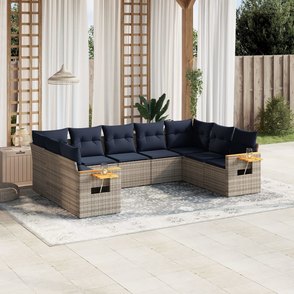 Sofasæt Til Haven 9 Dele Med Hynder Polyrattan
