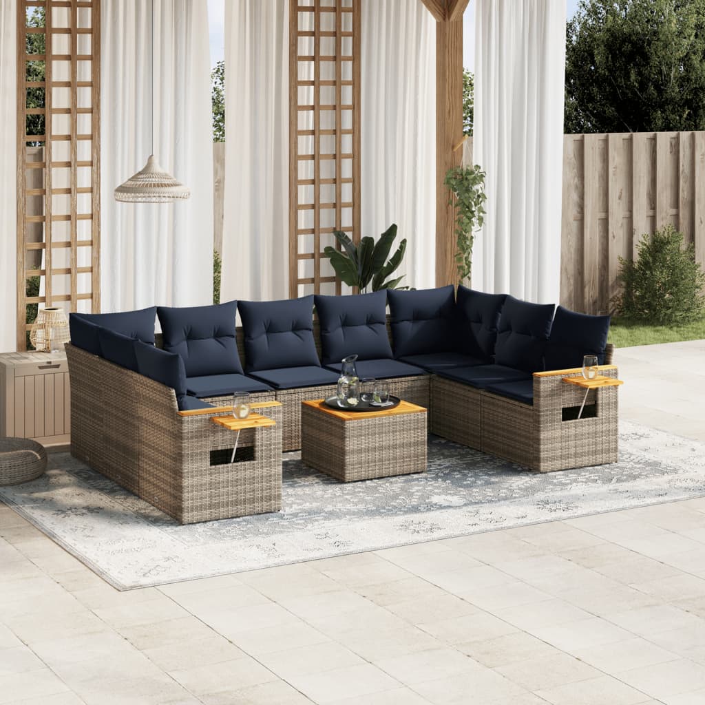 Sofasæt Til Haven 9 Dele Med Hynder Polyrattan