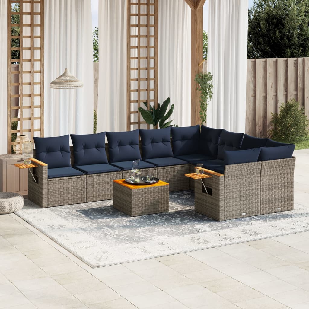 Sofasæt Til Haven 9 Dele Med Hynder Polyrattan