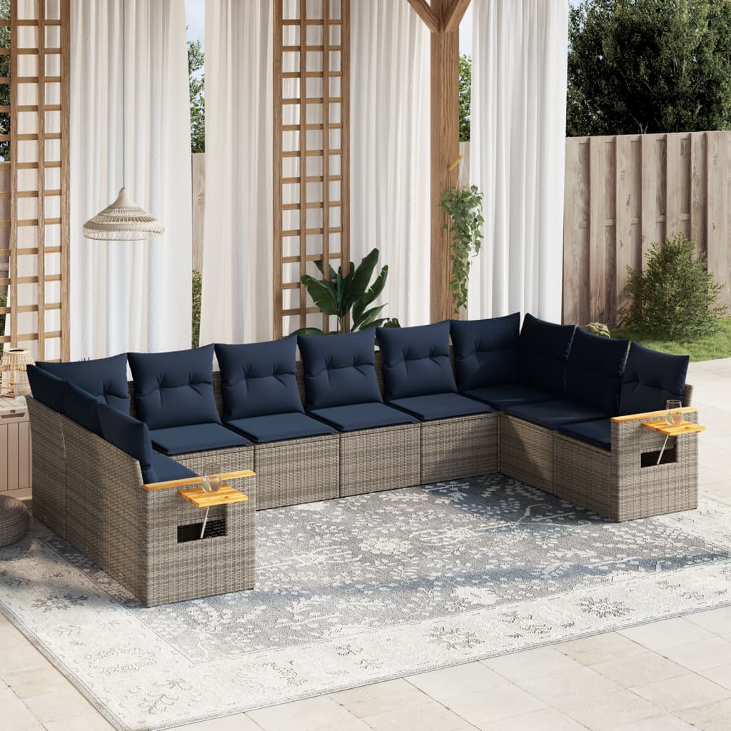 Sofasæt Til Haven 10 Dele Med Hynder Polyrattan
