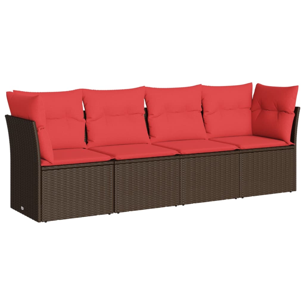 Sofasæt Til Haven 5 Dele Med Hynder Polyrattan Sort
