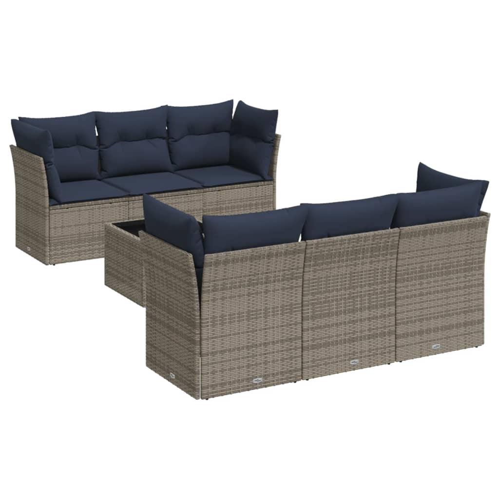 Sofasæt Til Haven 7 Dele Med Hynder Polyrattan