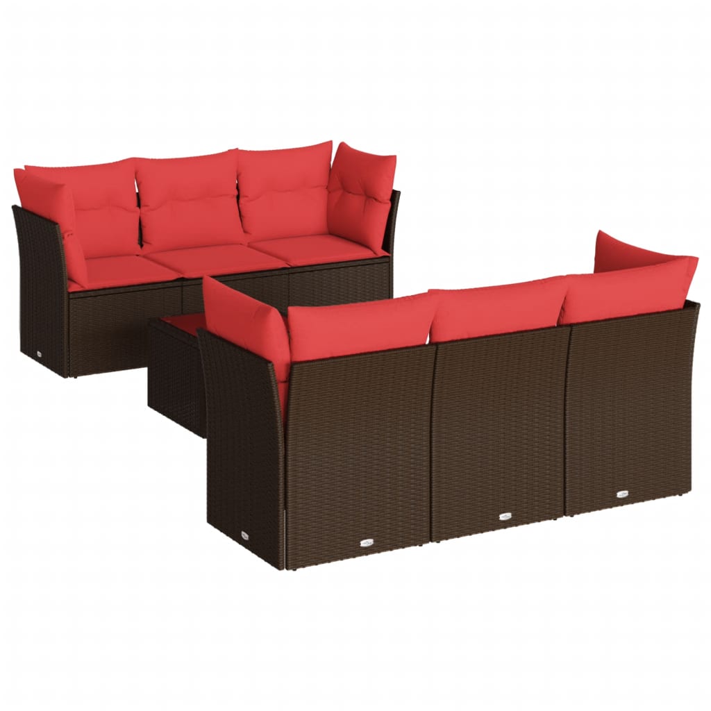 Sofasæt Til Haven 7 Dele Med Hynder Polyrattan