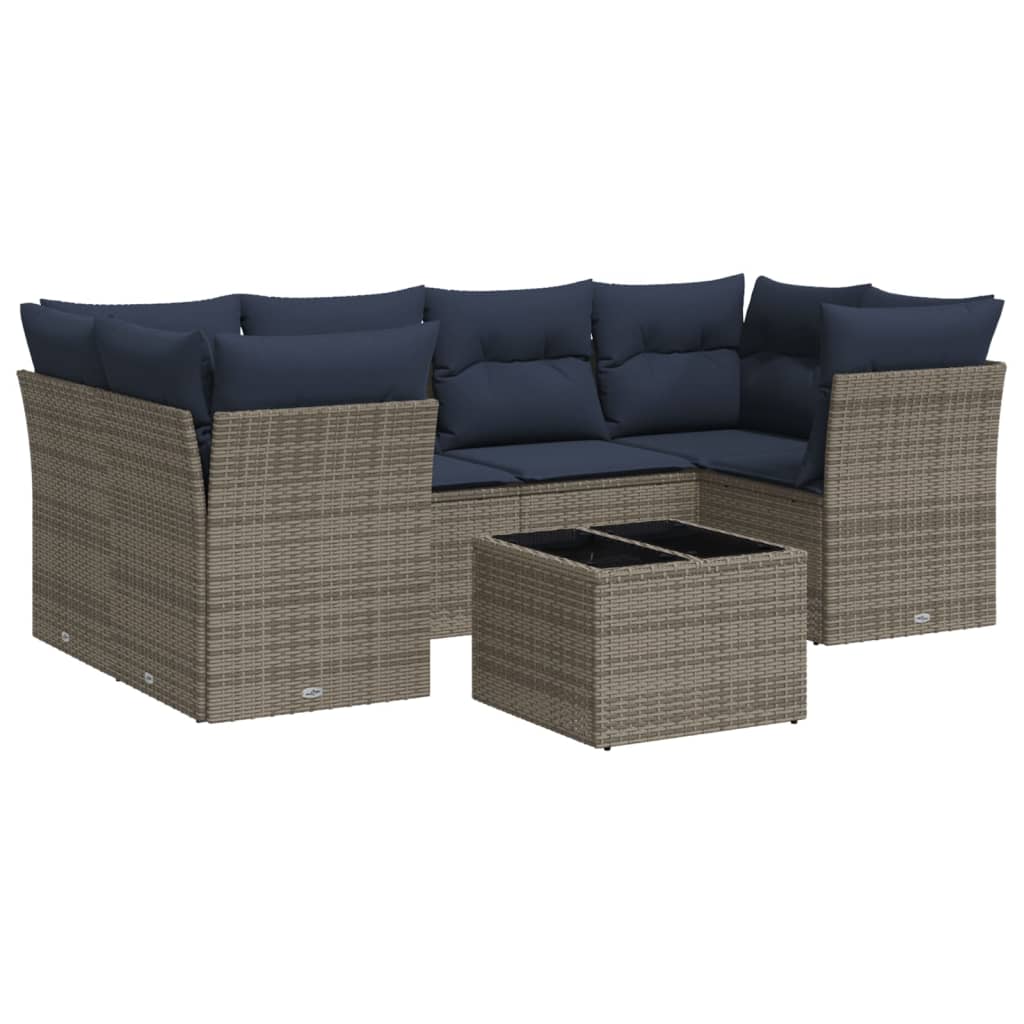 Sofasæt Til Haven 7 Dele Med Hynder Polyrattan