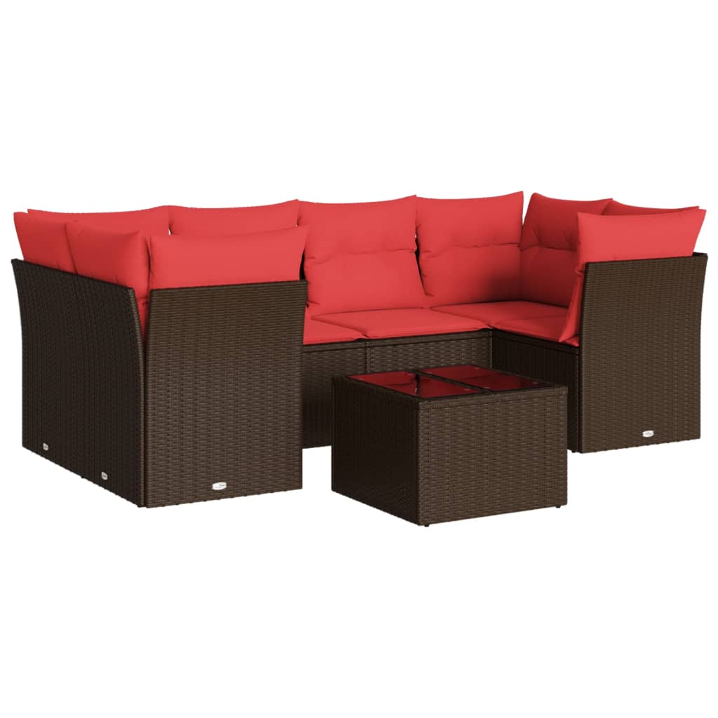 Sofasæt Til Haven 7 Dele Med Hynder Polyrattan