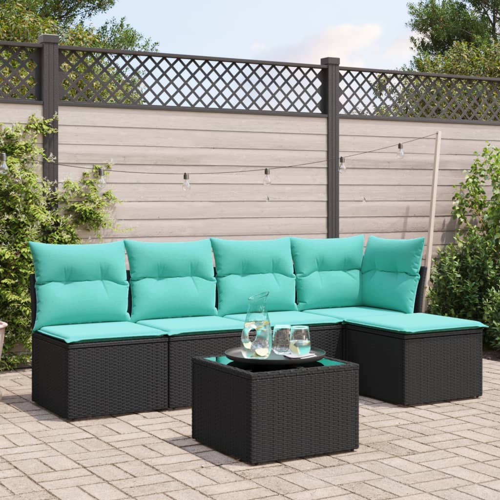Sofasæt til Haven 5 Dele med Hynder Polyrattan Grå