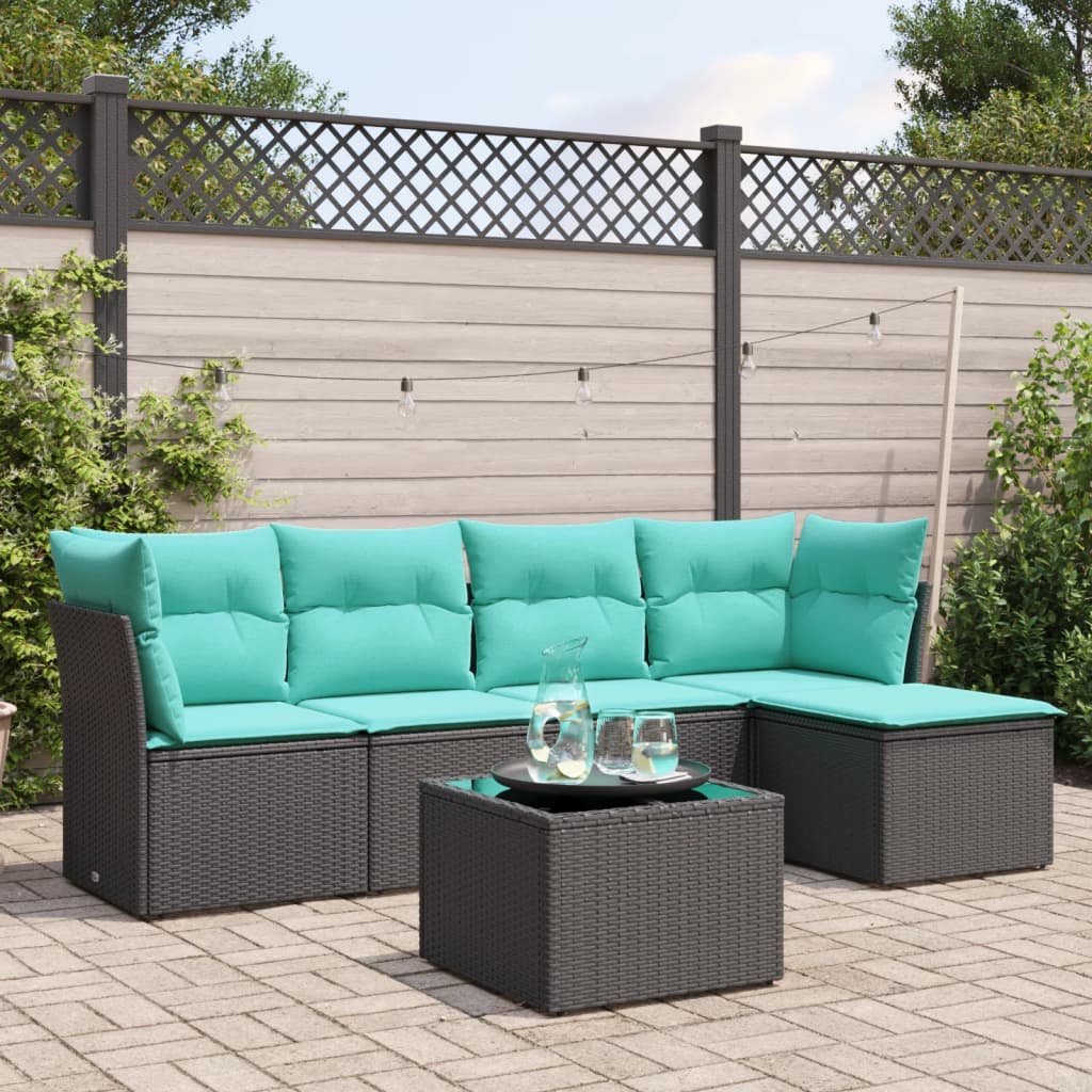 Sofasæt til Haven 5 Dele med Hynder Polyrattan Grå