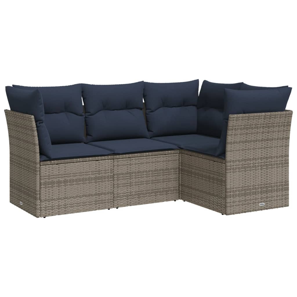 Sofasæt Til Haven 5 Dele Med Hynder Polyrattan Sort