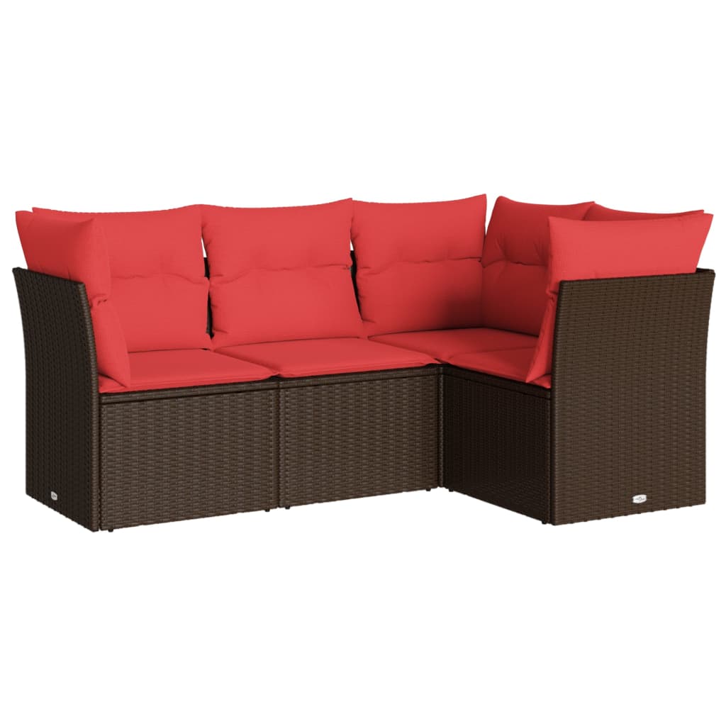 Sofasæt Til Haven 5 Dele Med Hynder Polyrattan Sort