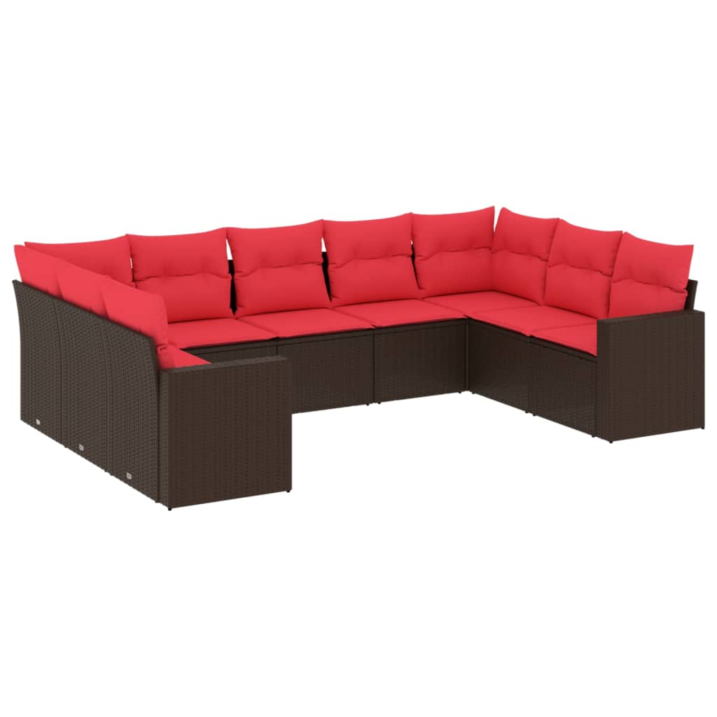 Sofasæt Til Haven 10 Dele Med Hynder Polyrattan Sort