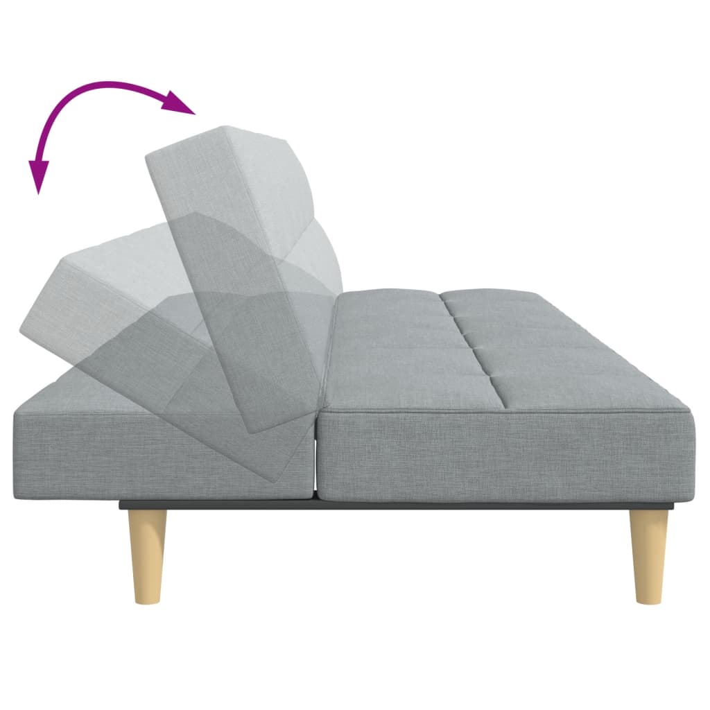 2-Personers Sovesofa Med Fodskammel Stof