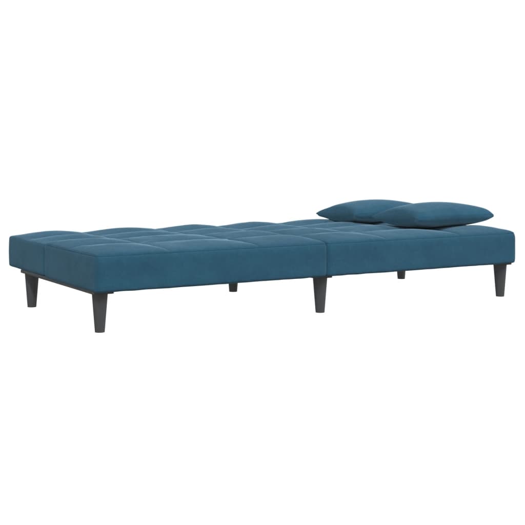 2-Personers Sovesofa Med Fodskammel Velour